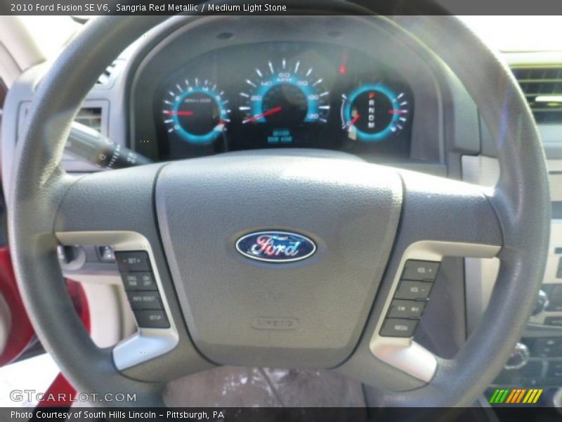 Sangria Red Metallic / Medium Light Stone 2010 Ford Fusion SE V6