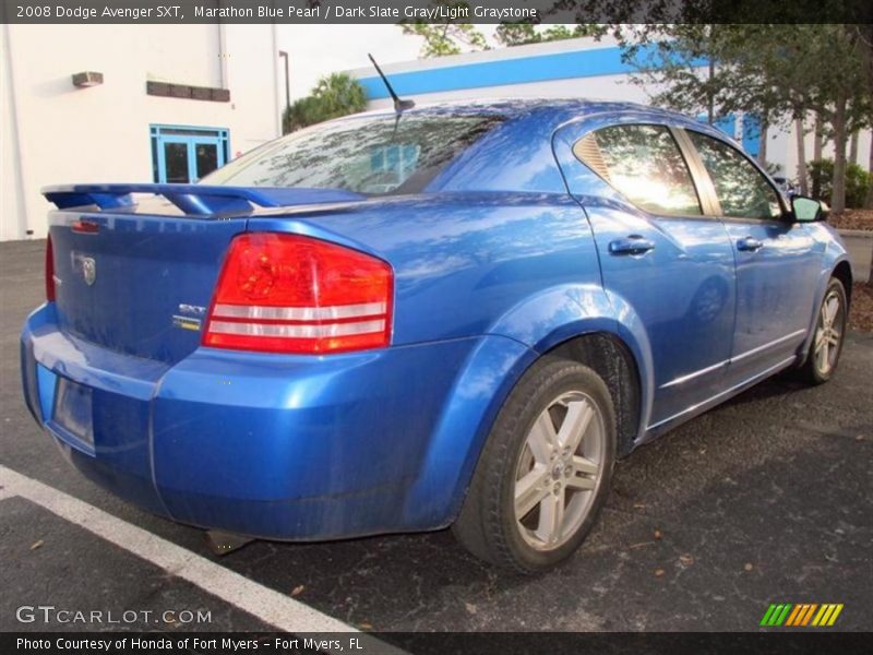 Marathon Blue Pearl / Dark Slate Gray/Light Graystone 2008 Dodge Avenger SXT