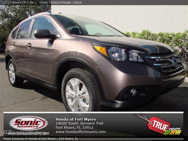 Urban Titanium Metallic / Black 2013 Honda CR-V EX-L