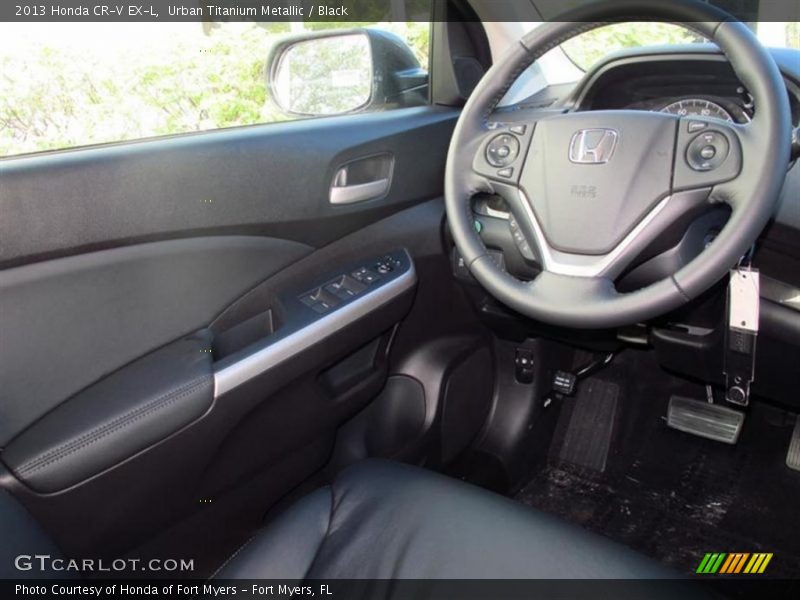 Urban Titanium Metallic / Black 2013 Honda CR-V EX-L