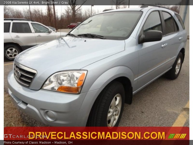 Bright Silver / Gray 2008 Kia Sorento LX 4x4