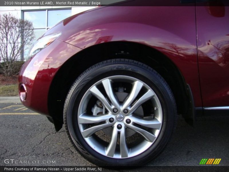Merlot Red Metallic / Beige 2010 Nissan Murano LE AWD