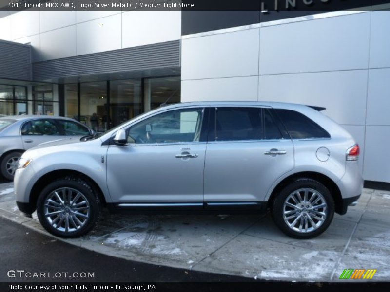 Ingot Silver Metallic / Medium Light Stone 2011 Lincoln MKX AWD