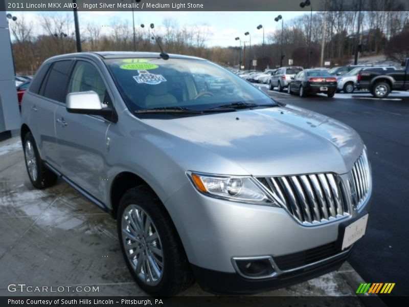 Ingot Silver Metallic / Medium Light Stone 2011 Lincoln MKX AWD