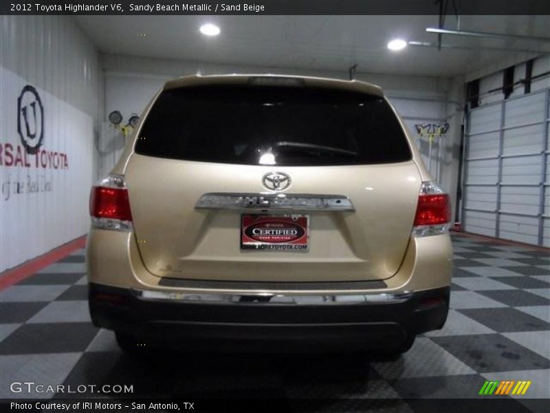 Sandy Beach Metallic / Sand Beige 2012 Toyota Highlander V6