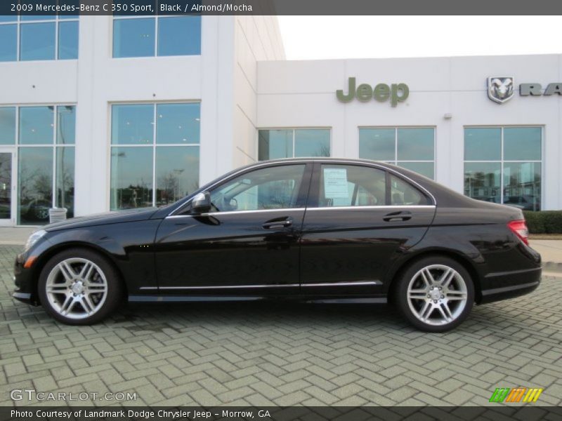 Black / Almond/Mocha 2009 Mercedes-Benz C 350 Sport