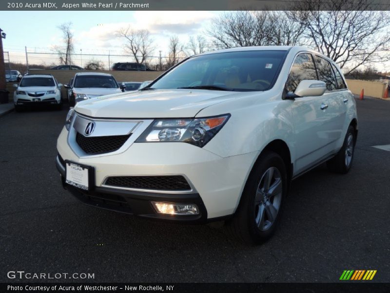 Aspen White Pearl / Parchment 2010 Acura MDX