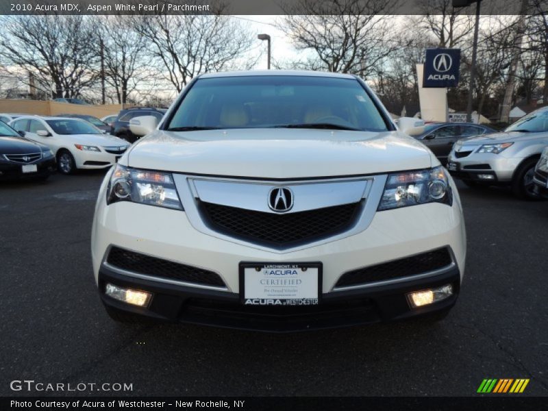 Aspen White Pearl / Parchment 2010 Acura MDX