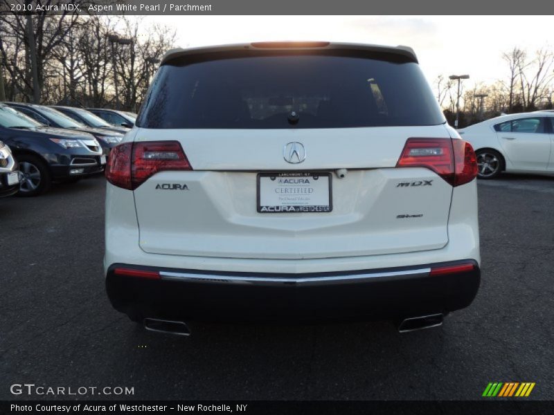 Aspen White Pearl / Parchment 2010 Acura MDX