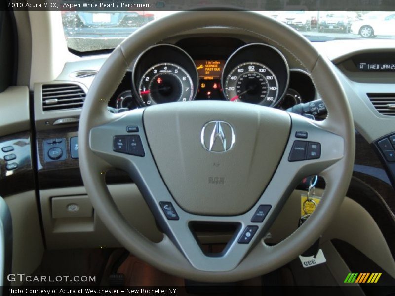 Aspen White Pearl / Parchment 2010 Acura MDX