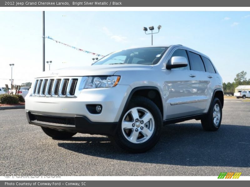 Bright Silver Metallic / Black 2012 Jeep Grand Cherokee Laredo