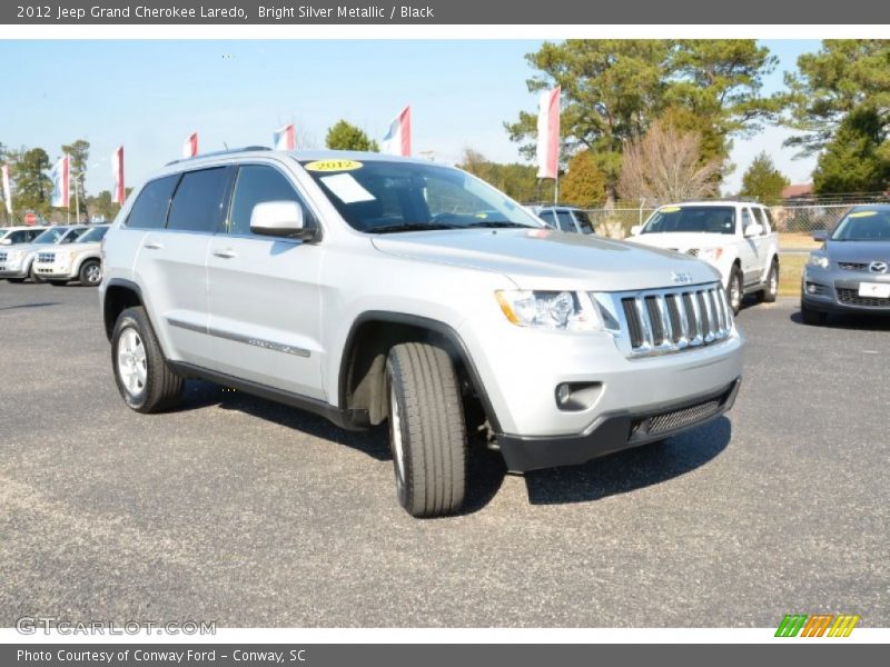Bright Silver Metallic / Black 2012 Jeep Grand Cherokee Laredo