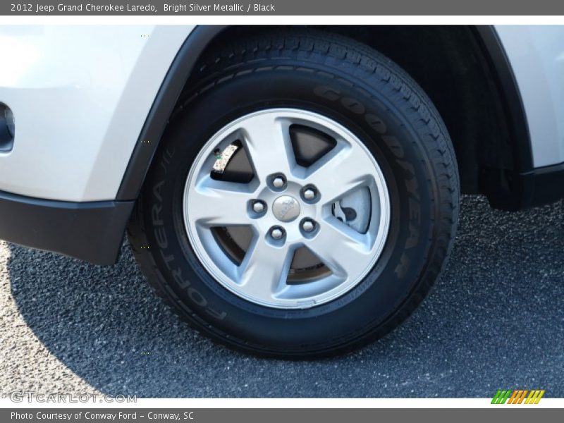 Bright Silver Metallic / Black 2012 Jeep Grand Cherokee Laredo