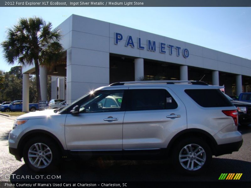 Ingot Silver Metallic / Medium Light Stone 2012 Ford Explorer XLT EcoBoost