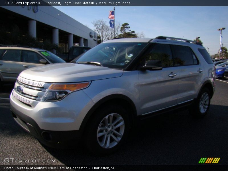 Ingot Silver Metallic / Medium Light Stone 2012 Ford Explorer XLT EcoBoost