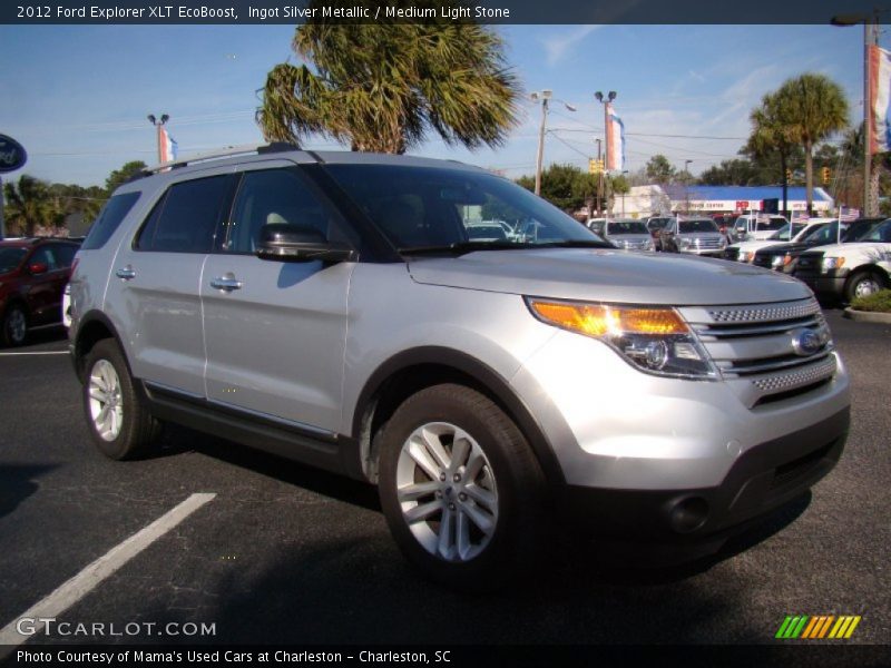 Ingot Silver Metallic / Medium Light Stone 2012 Ford Explorer XLT EcoBoost