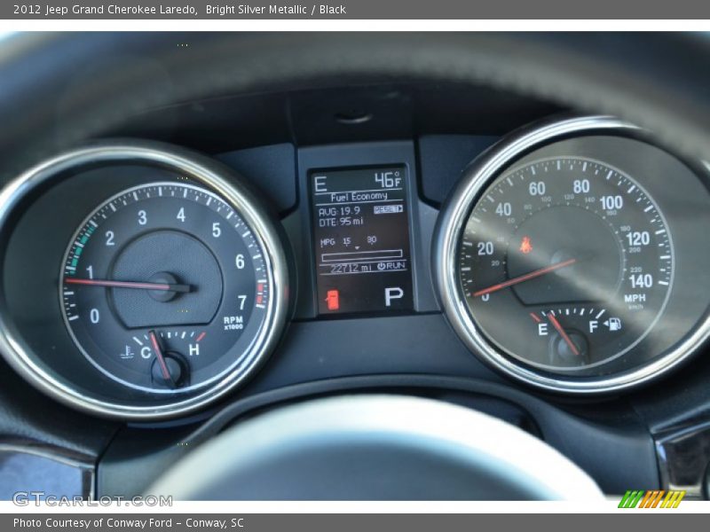Bright Silver Metallic / Black 2012 Jeep Grand Cherokee Laredo