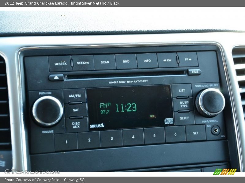 Bright Silver Metallic / Black 2012 Jeep Grand Cherokee Laredo