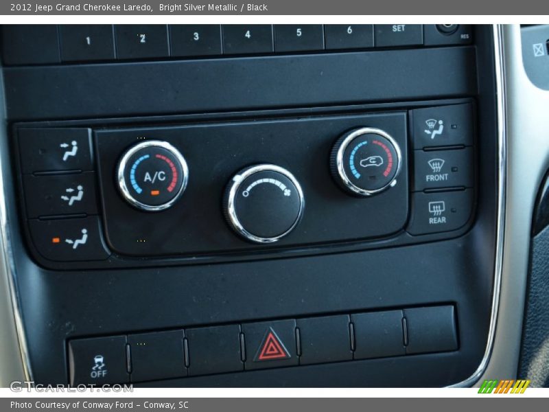 Bright Silver Metallic / Black 2012 Jeep Grand Cherokee Laredo