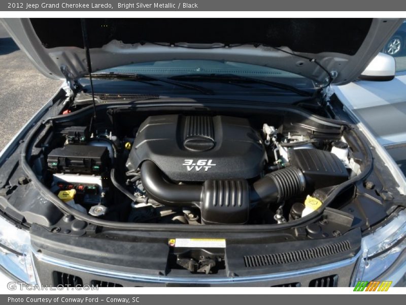 Bright Silver Metallic / Black 2012 Jeep Grand Cherokee Laredo