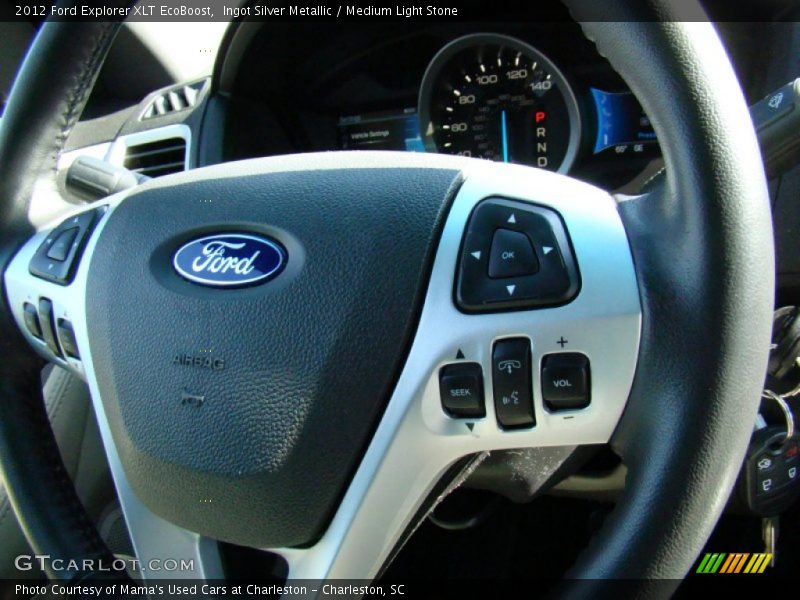 Ingot Silver Metallic / Medium Light Stone 2012 Ford Explorer XLT EcoBoost