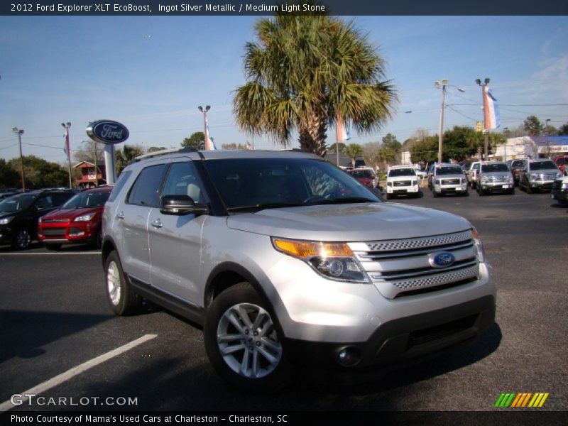 Ingot Silver Metallic / Medium Light Stone 2012 Ford Explorer XLT EcoBoost