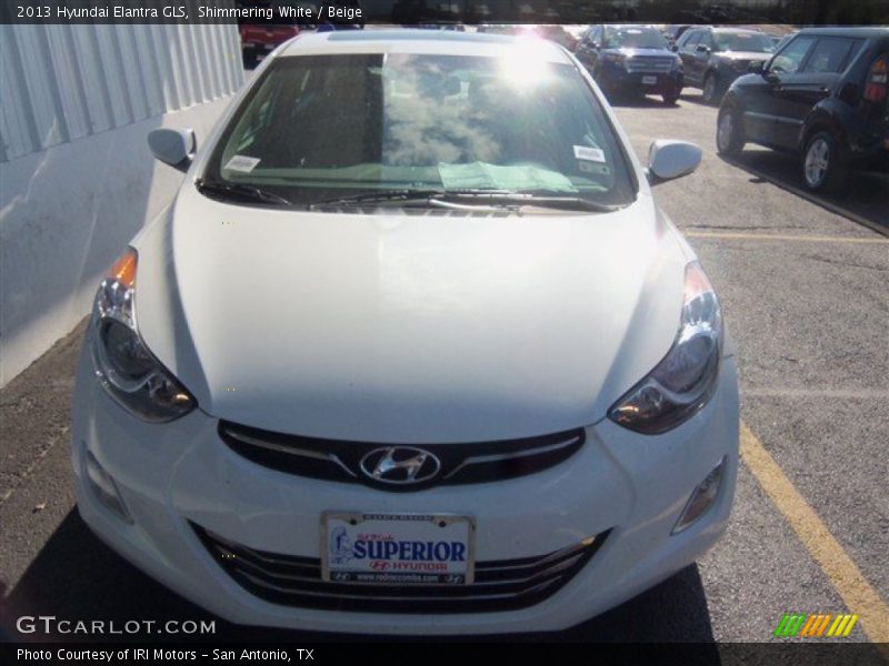 Shimmering White / Beige 2013 Hyundai Elantra GLS