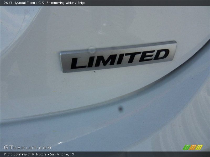 Shimmering White / Beige 2013 Hyundai Elantra GLS