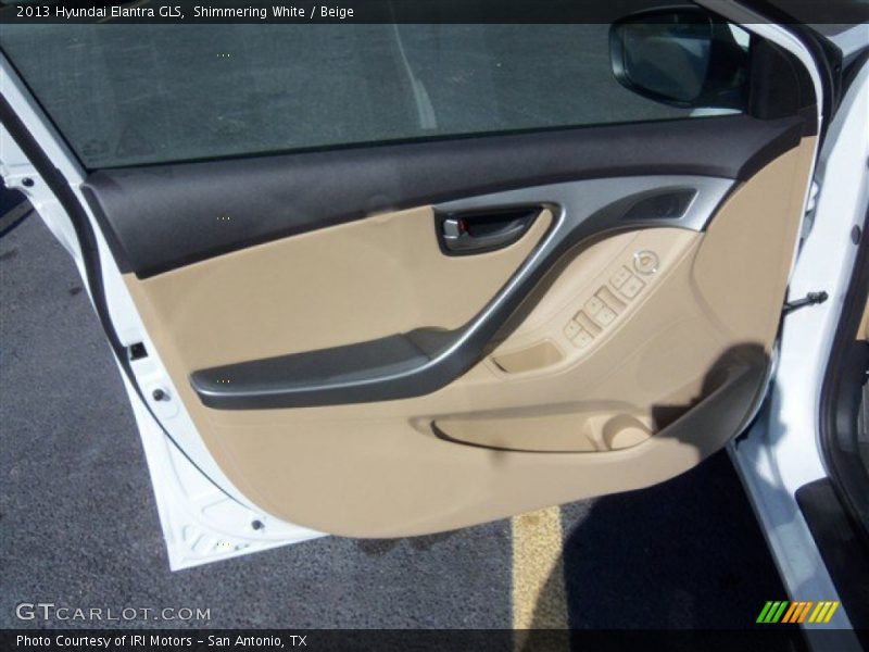 Shimmering White / Beige 2013 Hyundai Elantra GLS
