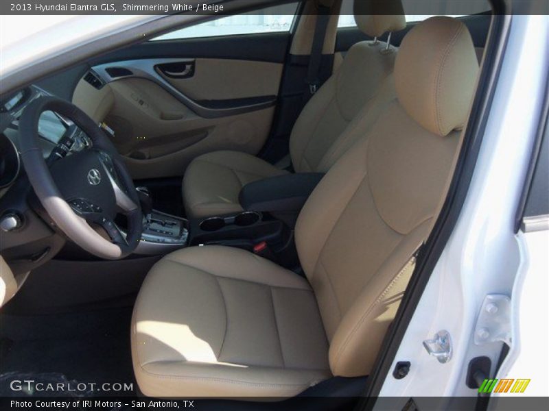Shimmering White / Beige 2013 Hyundai Elantra GLS