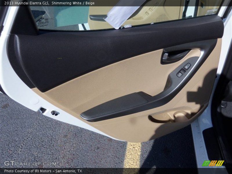 Shimmering White / Beige 2013 Hyundai Elantra GLS