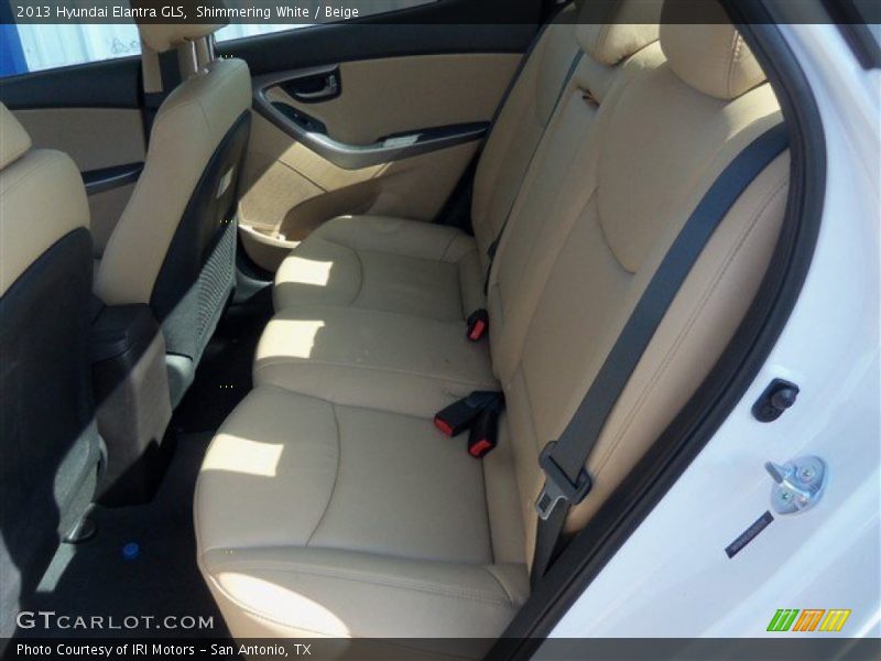 Shimmering White / Beige 2013 Hyundai Elantra GLS