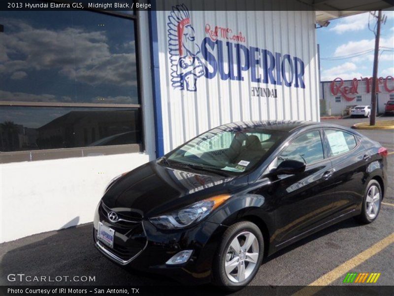 Midnight Black / Beige 2013 Hyundai Elantra GLS