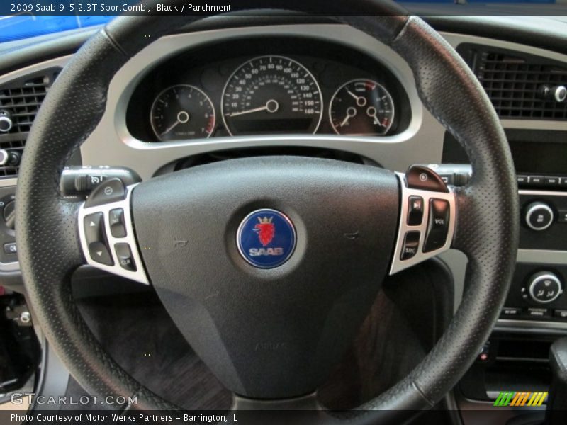 Black / Parchment 2009 Saab 9-5 2.3T SportCombi