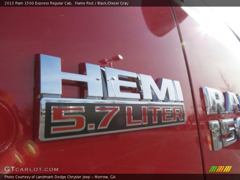 Flame Red / Black/Diesel Gray 2013 Ram 1500 Express Regular Cab