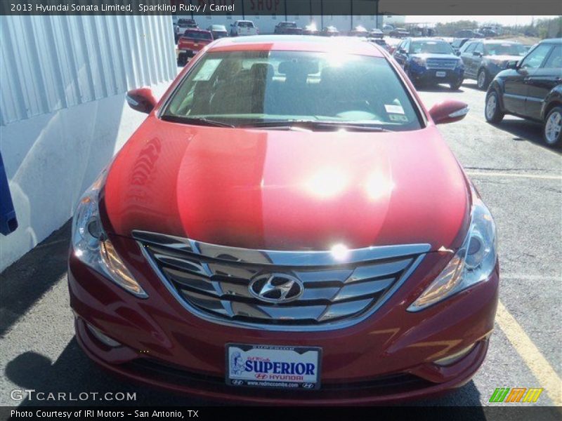 Sparkling Ruby / Camel 2013 Hyundai Sonata Limited