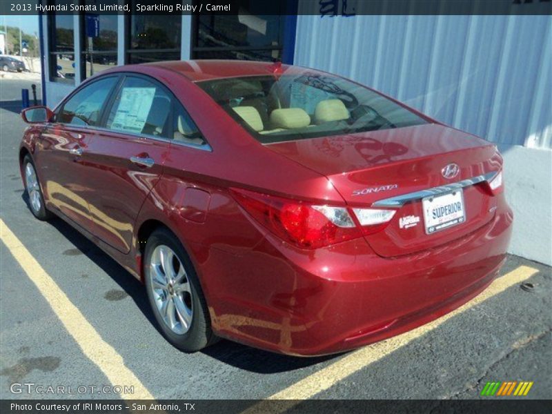 Sparkling Ruby / Camel 2013 Hyundai Sonata Limited