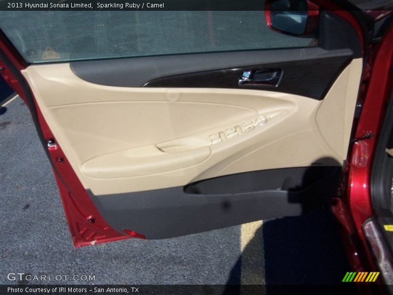 Sparkling Ruby / Camel 2013 Hyundai Sonata Limited