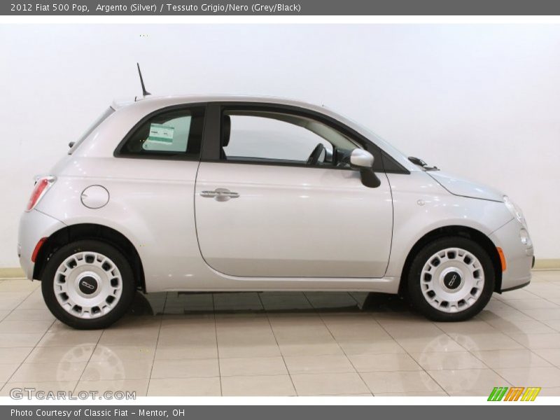 Argento (Silver) / Tessuto Grigio/Nero (Grey/Black) 2012 Fiat 500 Pop