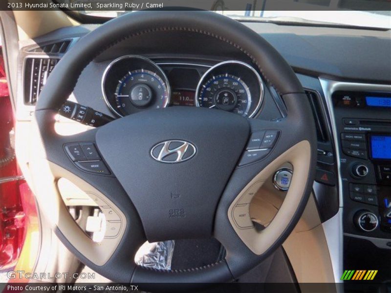 Sparkling Ruby / Camel 2013 Hyundai Sonata Limited