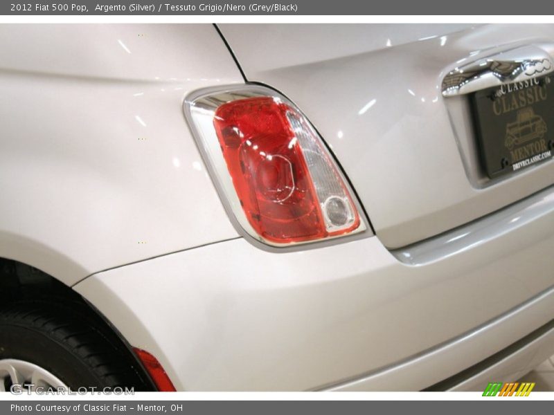 Argento (Silver) / Tessuto Grigio/Nero (Grey/Black) 2012 Fiat 500 Pop