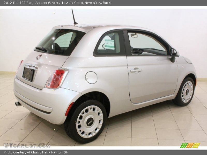 Argento (Silver) / Tessuto Grigio/Nero (Grey/Black) 2012 Fiat 500 Pop