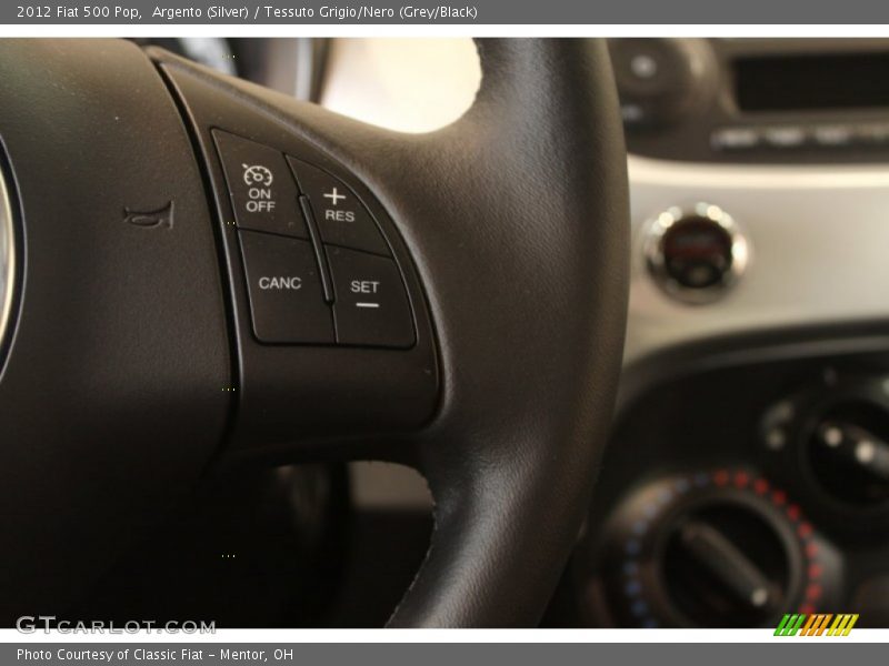 Argento (Silver) / Tessuto Grigio/Nero (Grey/Black) 2012 Fiat 500 Pop