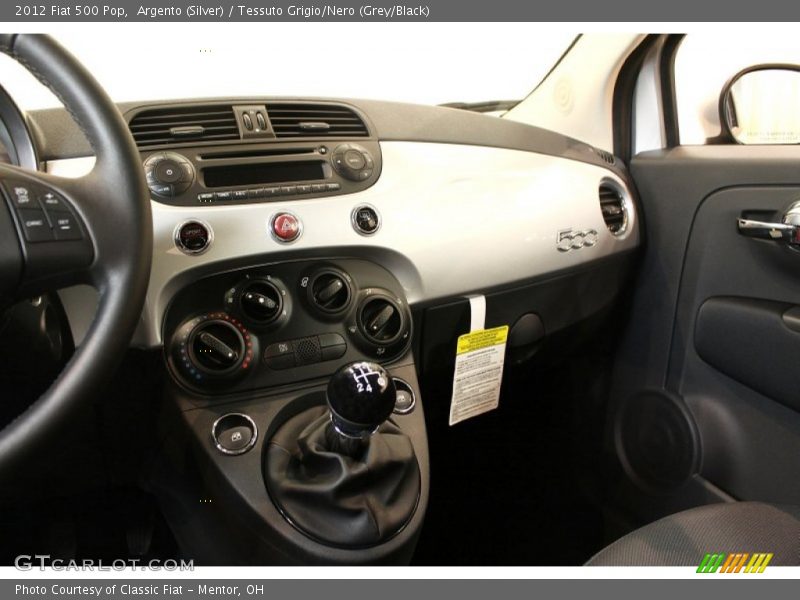 Argento (Silver) / Tessuto Grigio/Nero (Grey/Black) 2012 Fiat 500 Pop