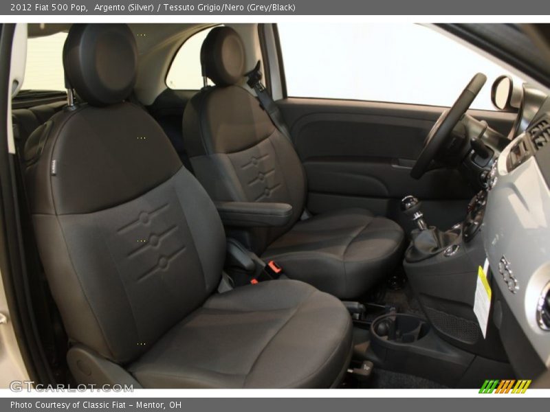 Argento (Silver) / Tessuto Grigio/Nero (Grey/Black) 2012 Fiat 500 Pop