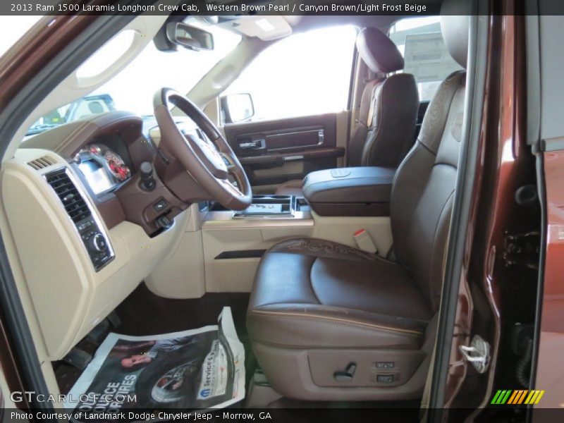  2013 1500 Laramie Longhorn Crew Cab Canyon Brown/Light Frost Beige Interior