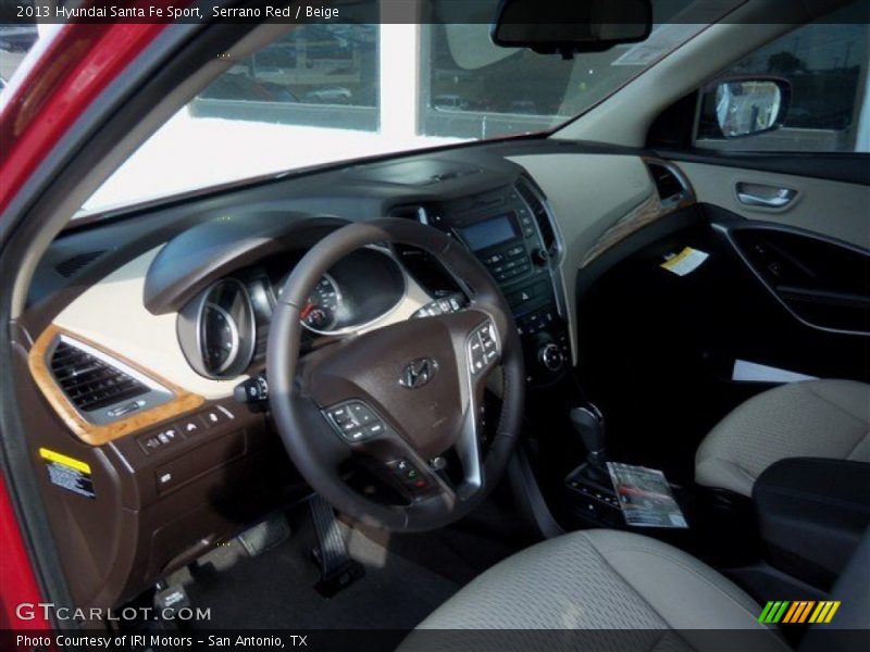 Serrano Red / Beige 2013 Hyundai Santa Fe Sport