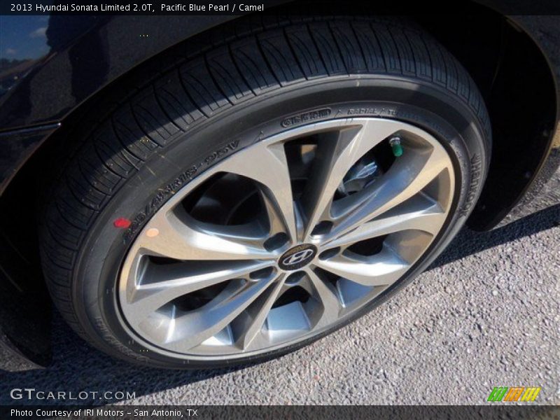 Pacific Blue Pearl / Camel 2013 Hyundai Sonata Limited 2.0T