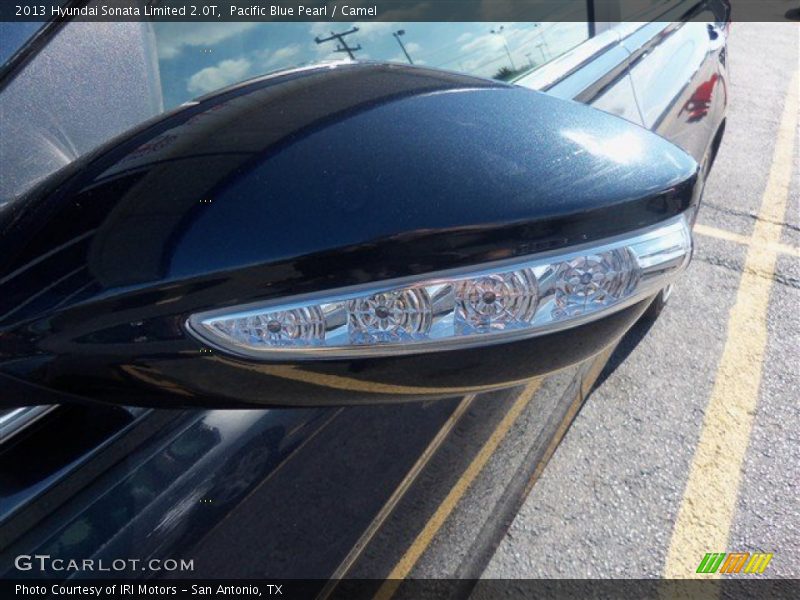 Pacific Blue Pearl / Camel 2013 Hyundai Sonata Limited 2.0T