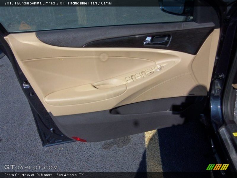 Pacific Blue Pearl / Camel 2013 Hyundai Sonata Limited 2.0T